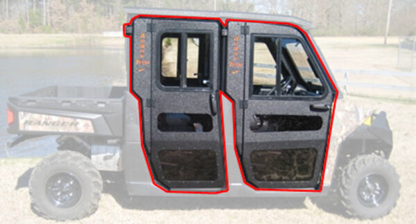 2017-18 fits Polaris Ranger Crew XP 1000 Steel Doors Only for Cab Enclosure